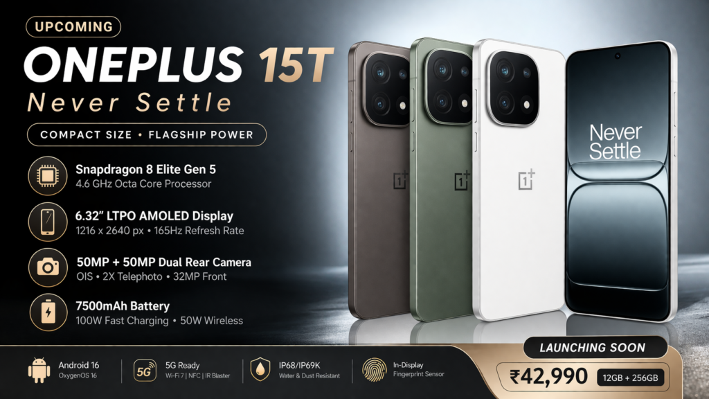 OnePlus 15T Price in India 2026: Full Specs & Review