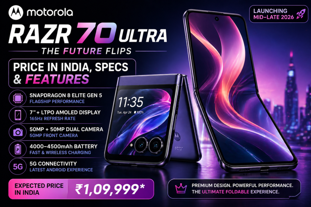 Motorola Razr 70 Ultra Price in India (2026): Full Specs, Features & Buying Guide