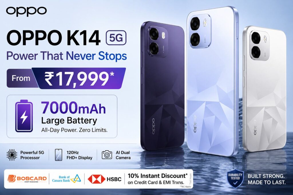 OPPO K14 5G Price in India: Specifications, Features & Full Review