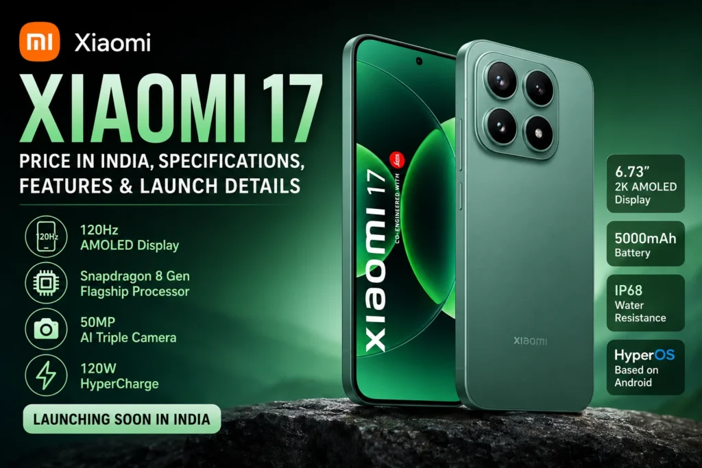 Xiaomi 17 Price in India: Specifications, Features & Launch Details (2026)