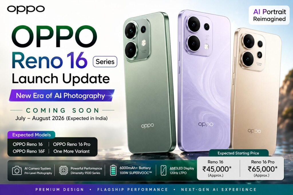 OPPO Reno 16 Series Launch Update: India Date, Price, Specs & Reno 16 Pro Details